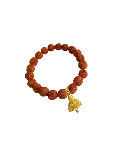 Pawan Putra Hanuman Charm Rudraksha Bracelet By Menjewell